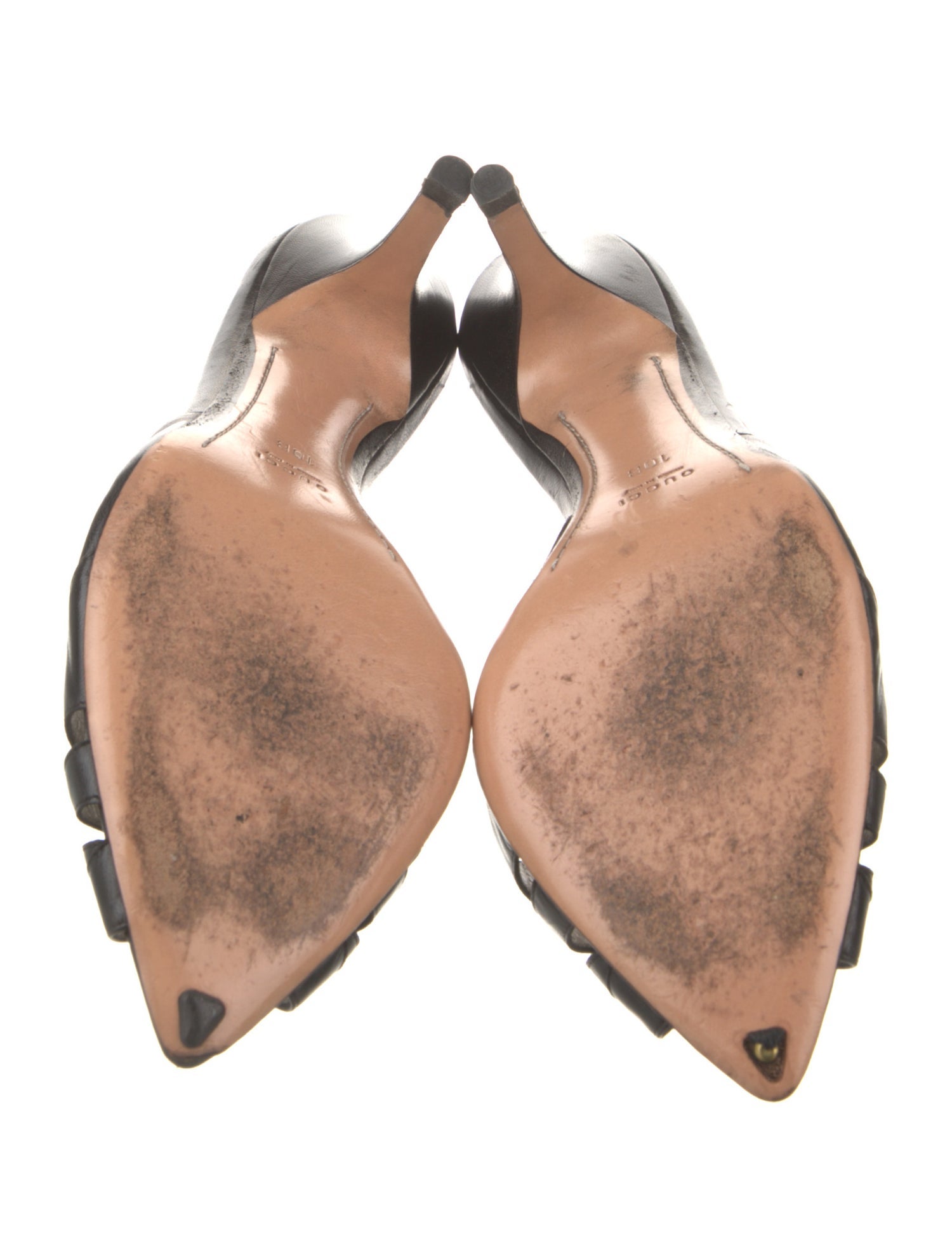 Gucci Leather Cutout Accent Slides